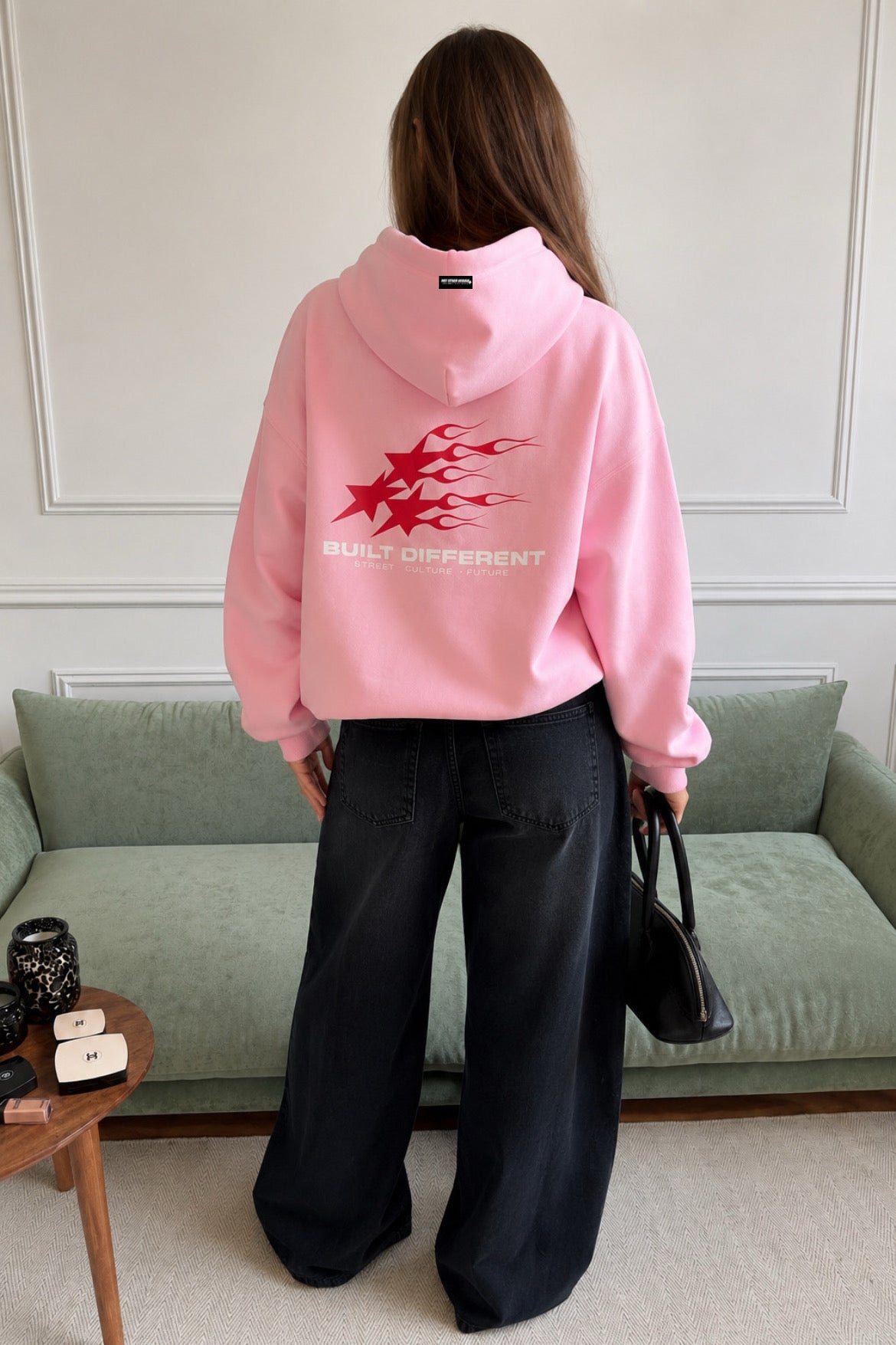 HOODIE PINK FLAMES